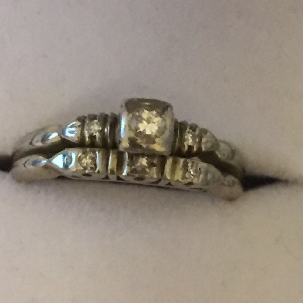18 Karat Antique Wedding Set